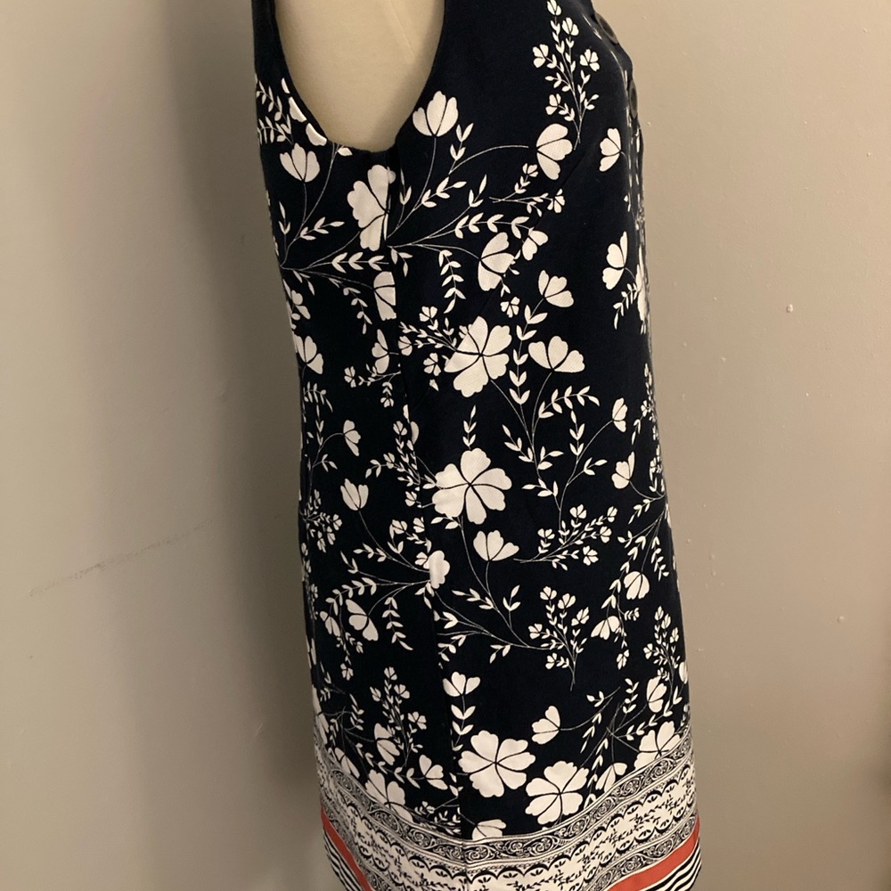 LOFT Red, White & Blue Sheath Dress Size 8 - Picture 2 of 10